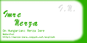 imre merza business card